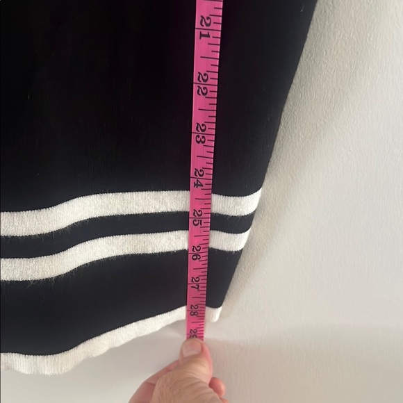 Anne Klein Black Dress with White Stripes Size L - Picture 10 of 16